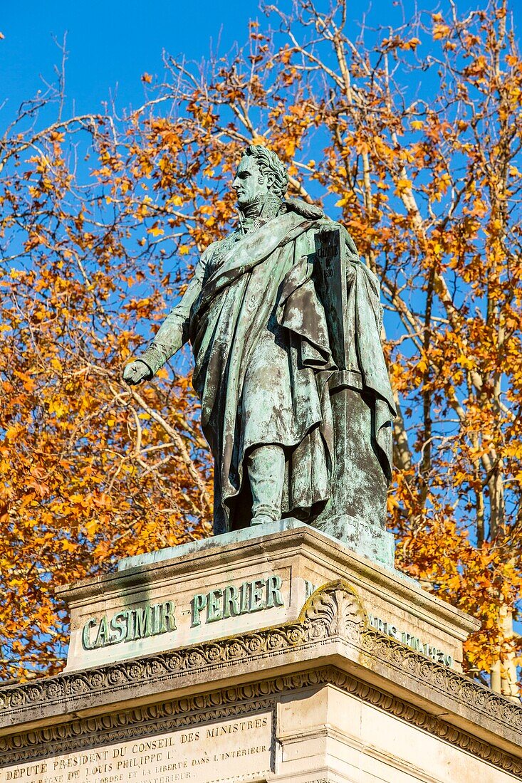 France, Paris, the Pere Lachaise cemetery in autumn, Casimir Perier\n