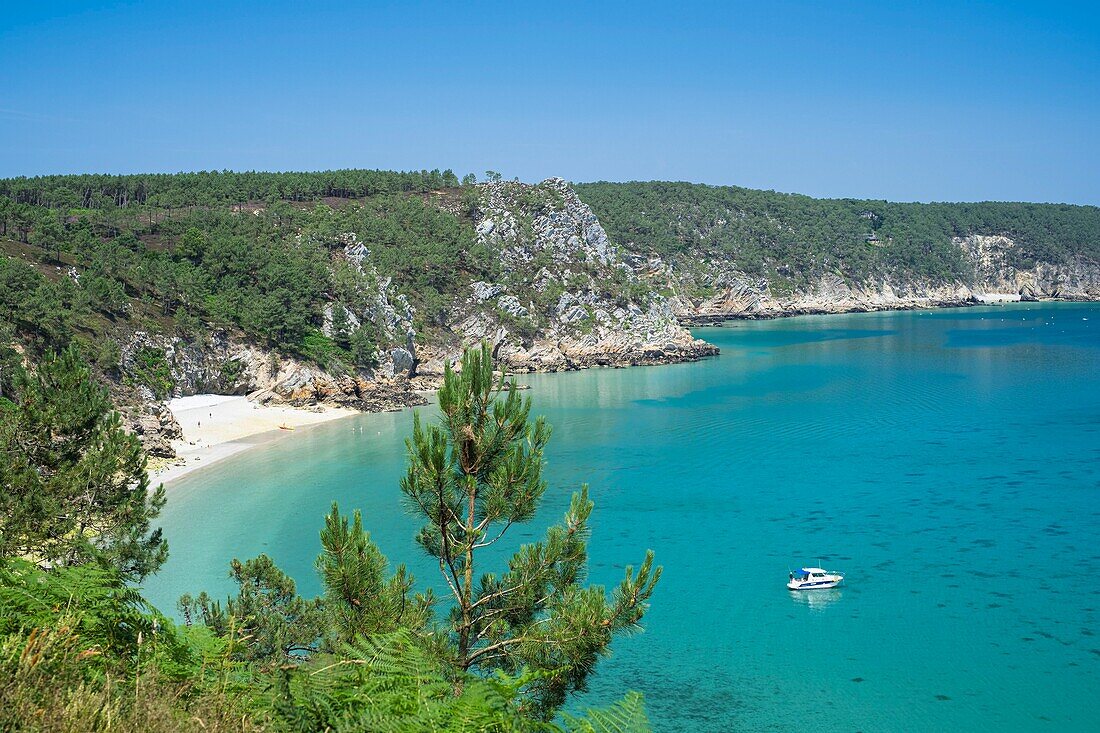 Frankreich, Finistere, Regionaler Naturpark Armorica, Halbinsel Crozon, Bucht von Douarnenez