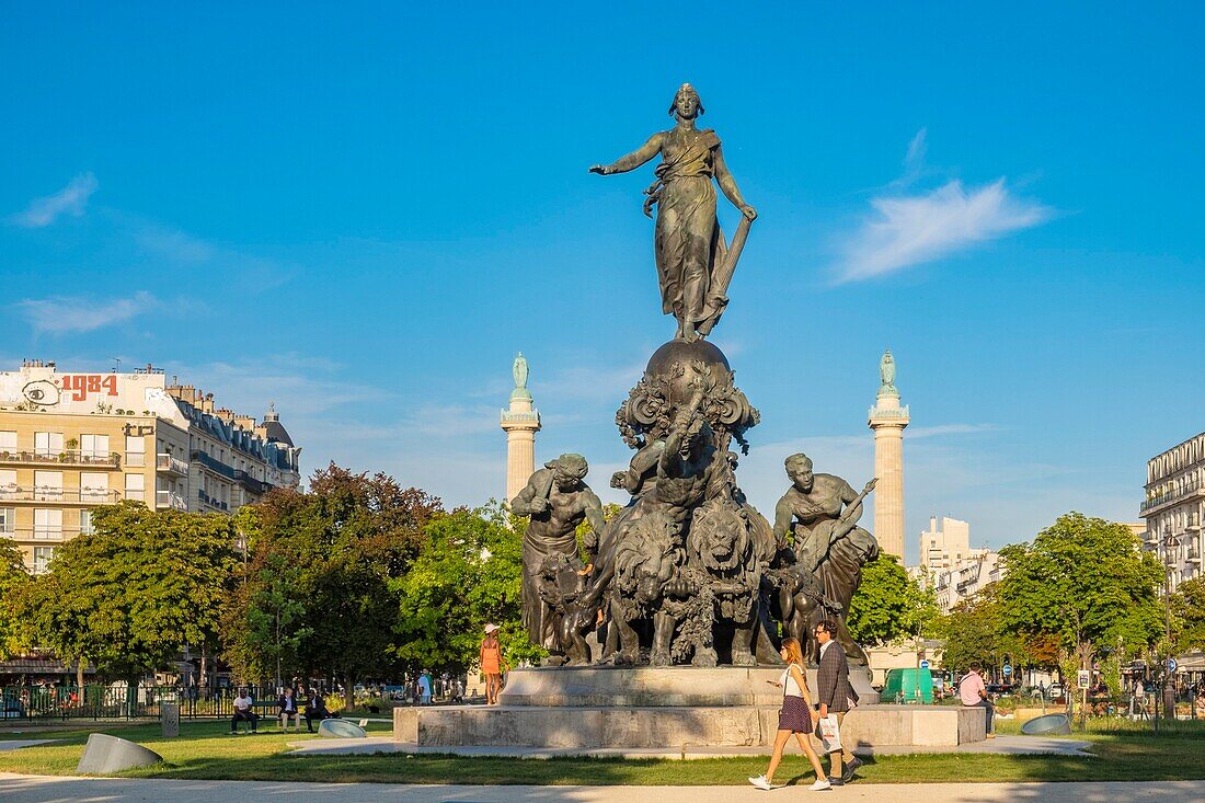 Frankreich, Paris, der neue Place de la Nation, eingeweiht am 07.07.2019