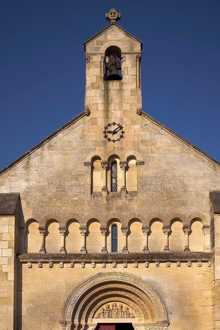France, Charente Maritime, Chenac Saint Seurin d'Uzet, Bell tower of St. Severin church\n