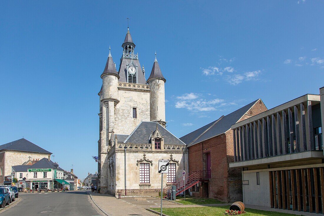 France, Somme, Rue, belfry of the XVth century a UNESCO World Heritage site\n