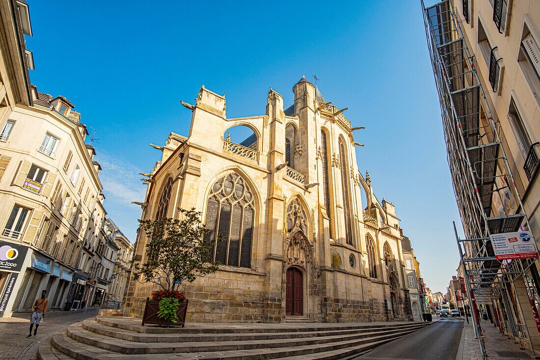 Frankreich, Seine et Marne, Melun, Kirche Saint Aspais von Melun