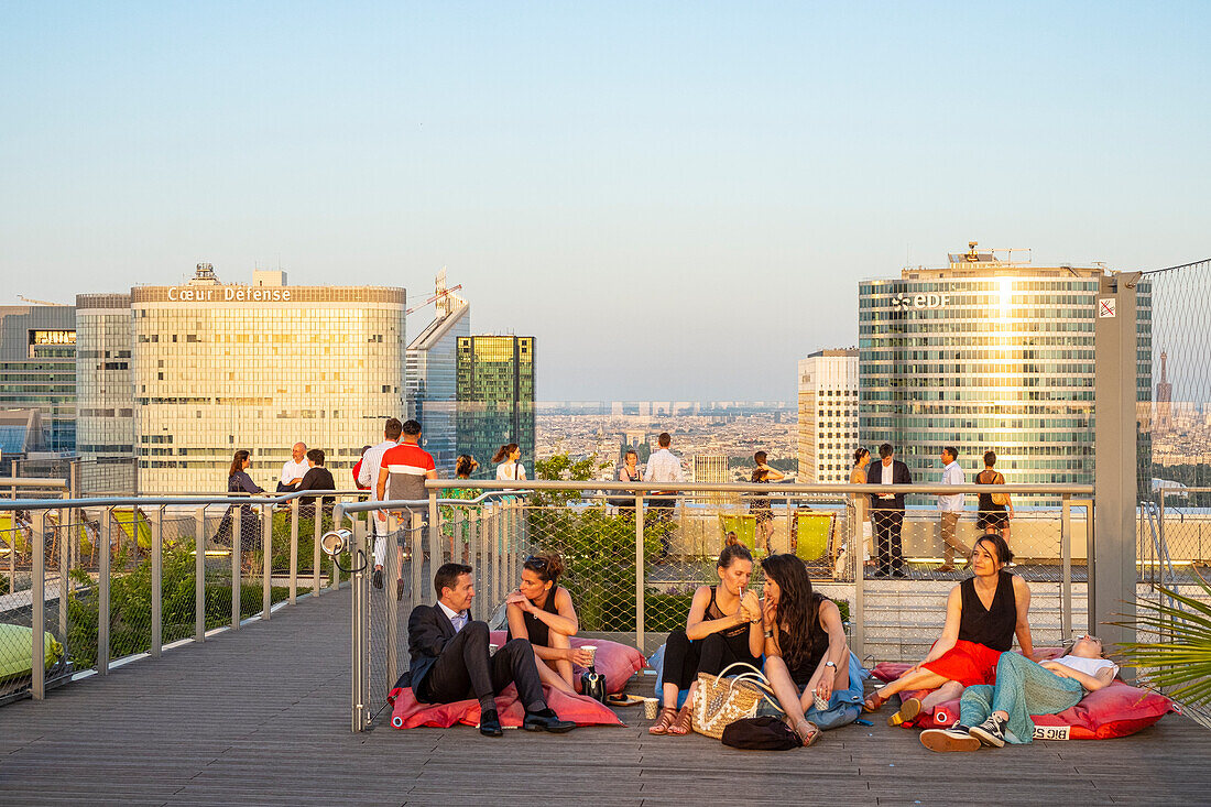 France, Paris, the Defense, the rooftoop of the Grande Arche: the Roof of Paris\n