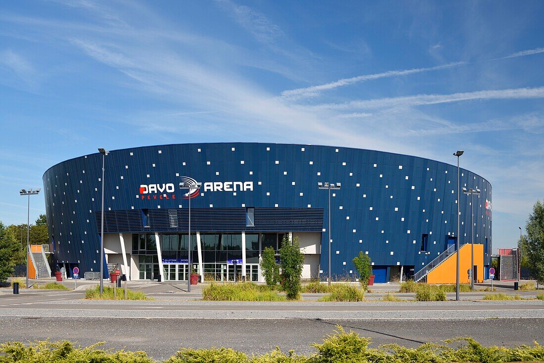 Frankreich, Nord, Orchies, Davo Pevele Arena, der größte Multisportkomplex nördlich von Paris mit 5000 Plätzen, der insbesondere dem Basketball gewidmet ist