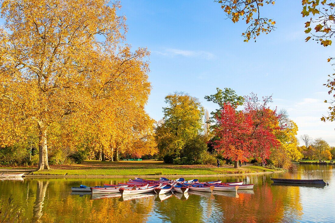 Frankreich, Paris, der Bois de Vincennes, der Daumesnil-See im Herbst