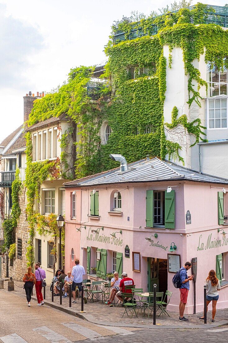 France, Paris, Butte Montmartre, Le Lapin Rose restaurant\n
