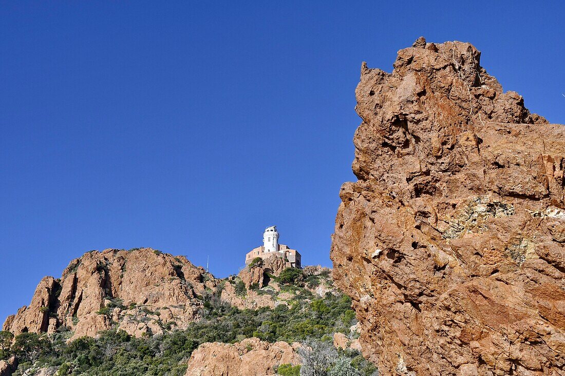 France, Var, Esterel coast, semaphore of Dramont\n