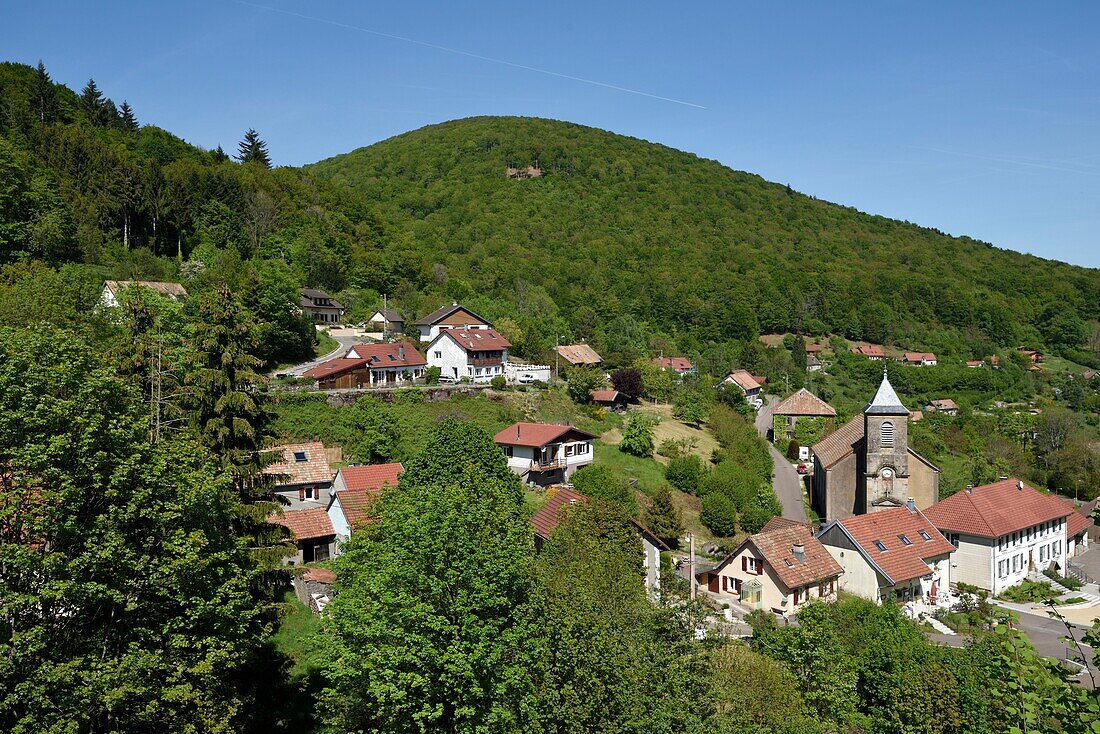 Frankreich, Territoire de Belfort, Auxelles Haut, das Dorf