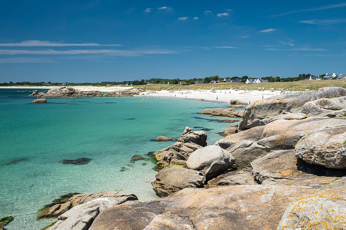 Frankreich, Finistere, Tregunc, Strand von Trevignon