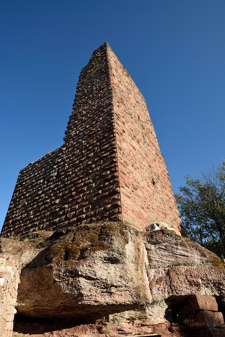 Frankreich, Bas Rhin, Haegen, Burg Grand Geroldseck aus dem 12. Jahrhundert, Verlies