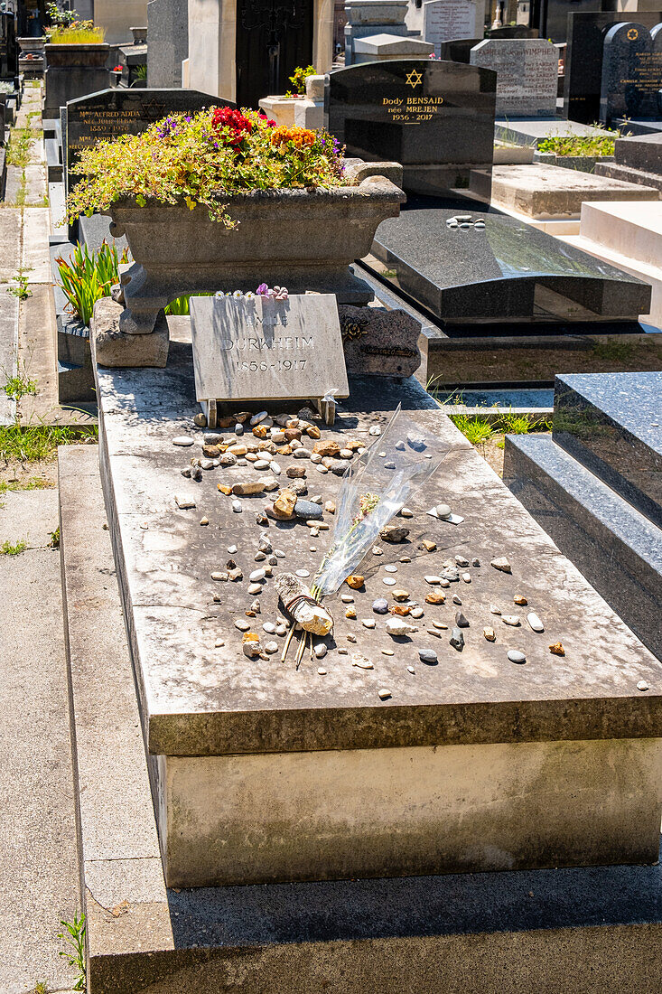 France, Paris, Montparnasse cemetery, grave of Emile Durkheim\n