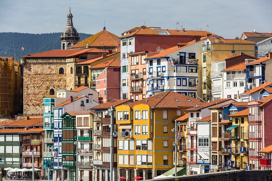 Spain, Bizkaia, Basque Country, Bermeo, the marina\n