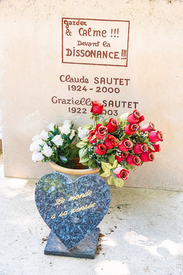 Frankreich, Paris, Friedhof Montparnasse, Grabmal von Claude Sautet