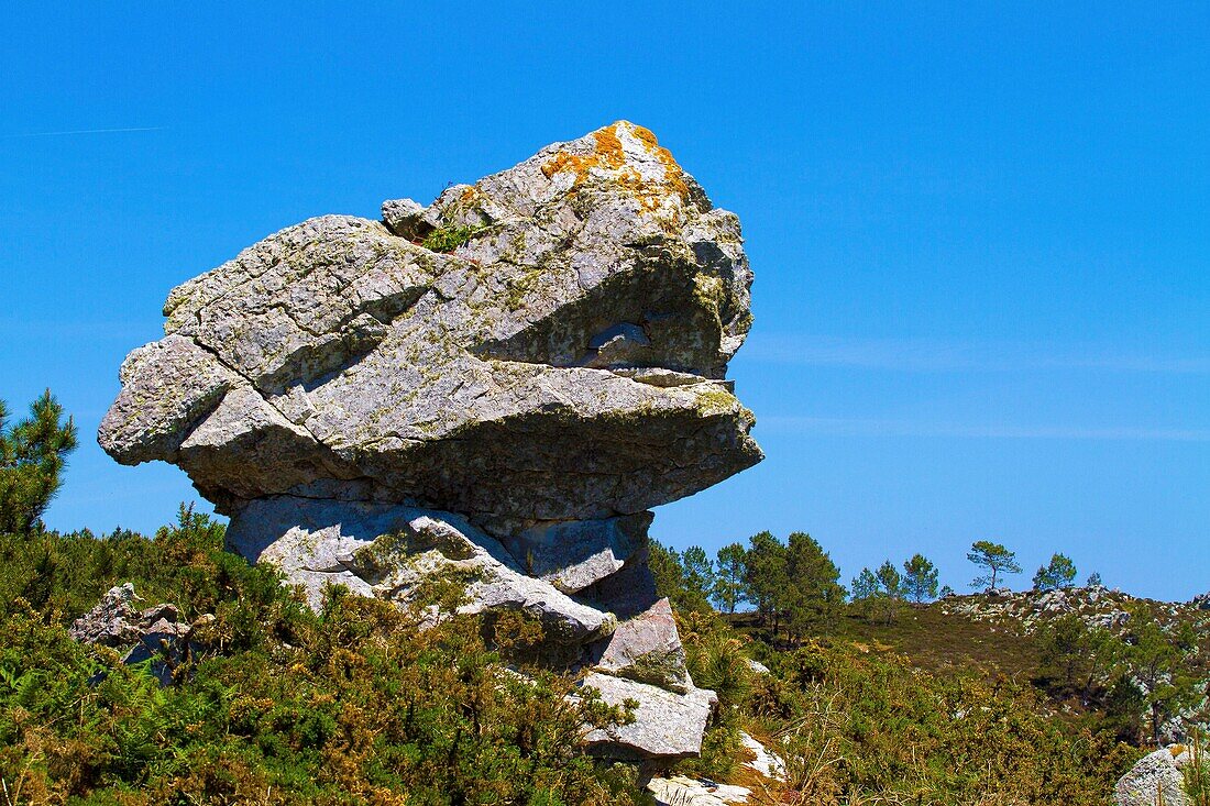 Frankreich, Finistere, Presqu'i?le de Crozon, Felsen auf dem Weg von der Insel Virgin nach Saint Hernot