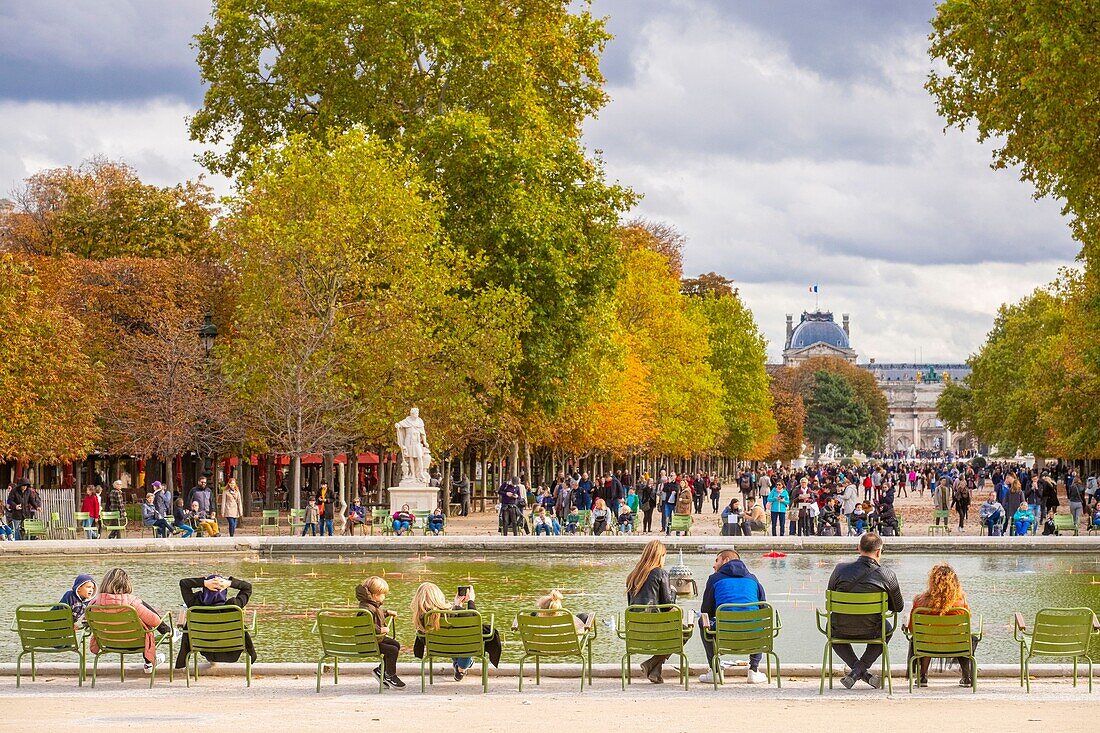 France, Paris, Tuileries Garden in autumn\n