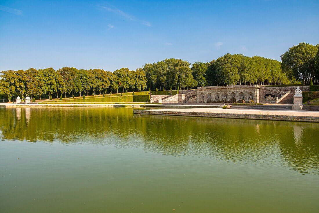 France, Seine et Marne, Maincy, the castle of Vaux le Vicomte, the Grand Canal\n