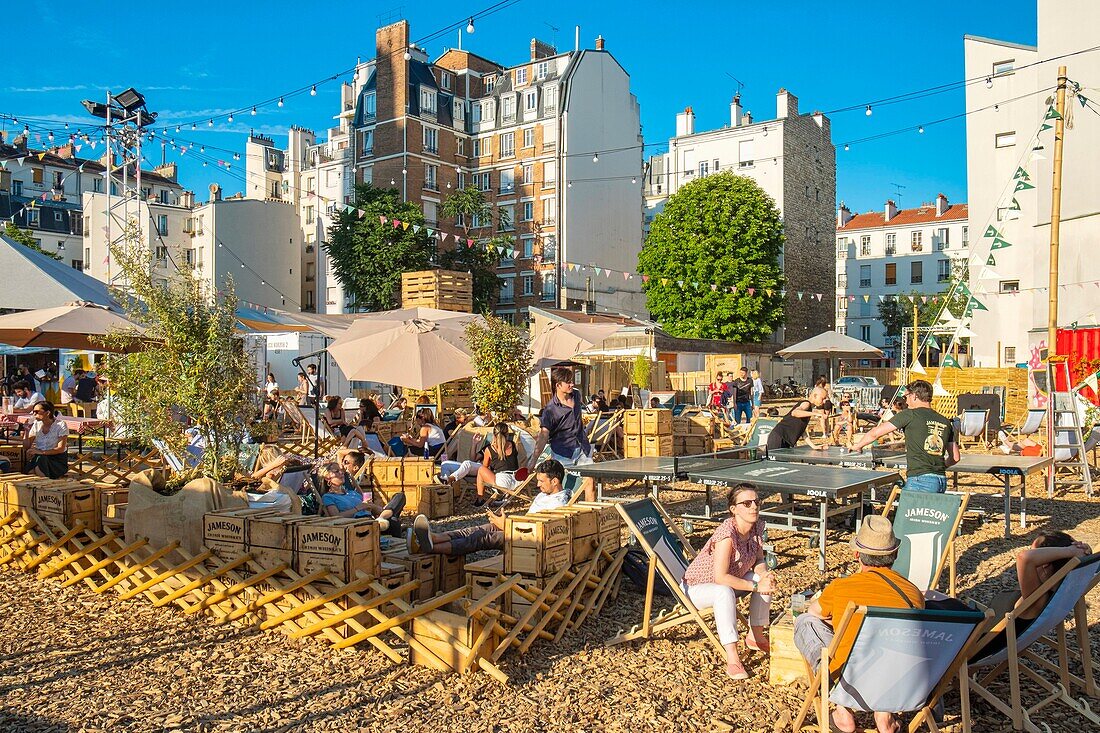 France, Paris, 12th arrondissement, the Pop market, new ephemeral wasteland with restaurants\n