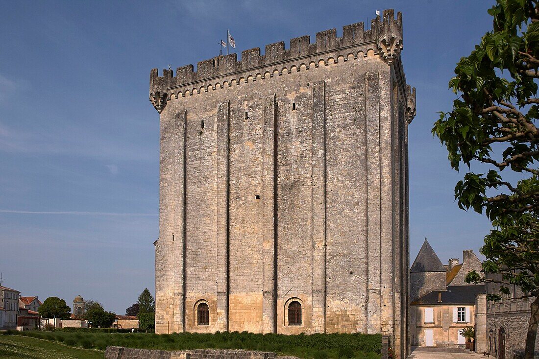 Frankreich, Charente Maritime, Pons, Bergfried des alten Schlosses