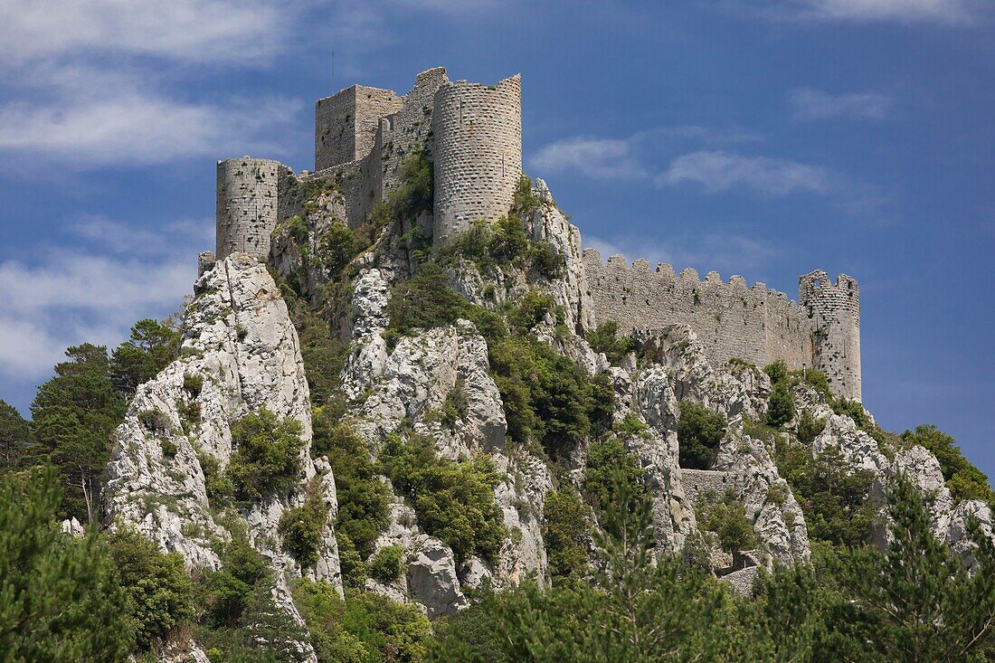 Frankreich, Aude, Puilaurens, Schloss Puilaurens