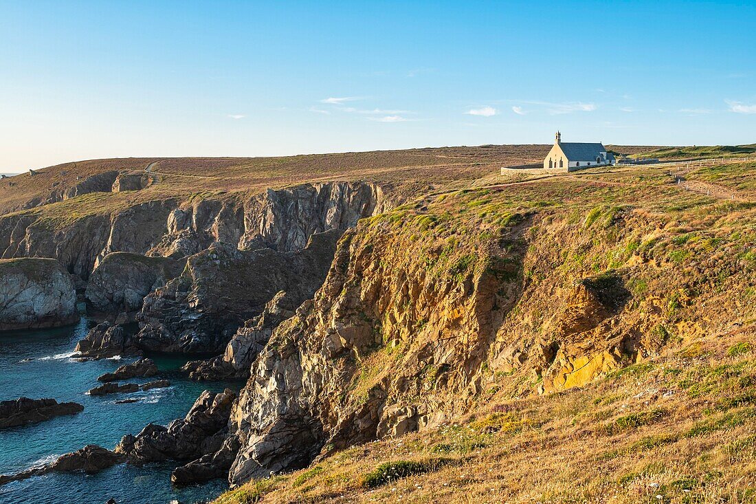 Frankreich, Finistere, Cleden-Cap-Sizun, Pointe du Van, Kapelle Saint-They