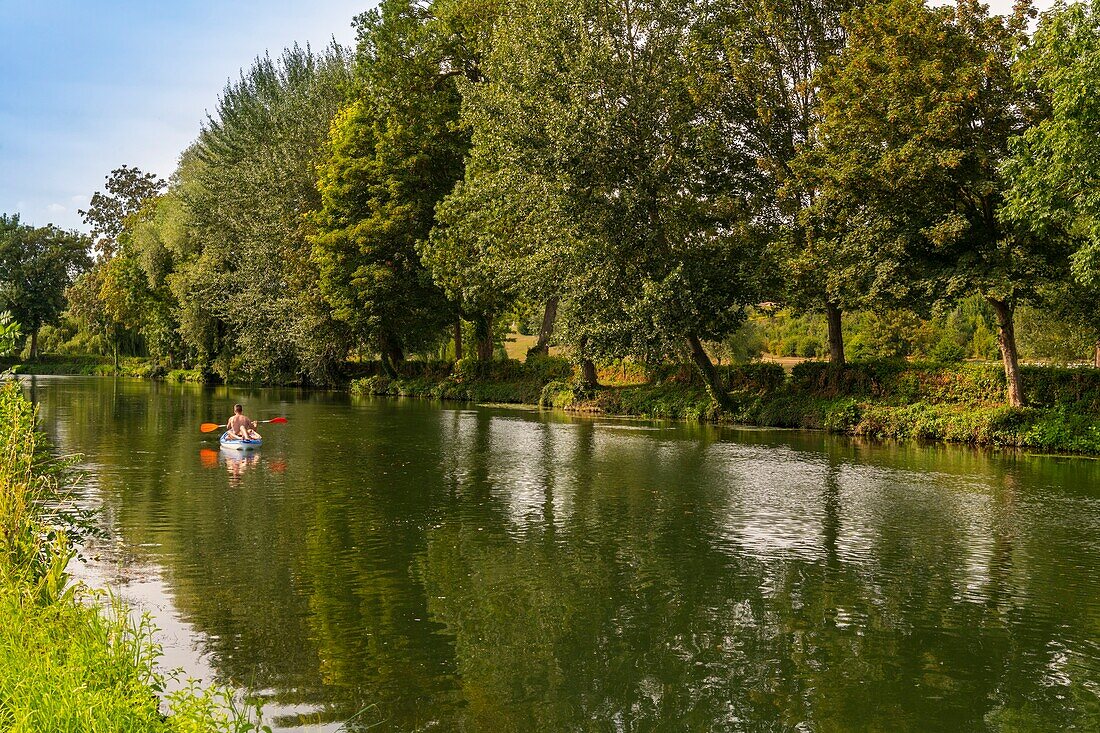 Frankreich, Somme, Tal der Somme, Long, die Ufer der Somme entlang des Flusses