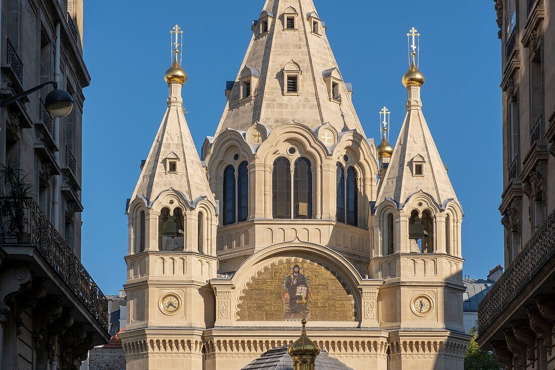 Frankreich, Paris,t, Kathedrale St. Alexander Newski, denkmalgeschützt seit 1881, russisch-orthodoxe Kirche in der Rue Daru