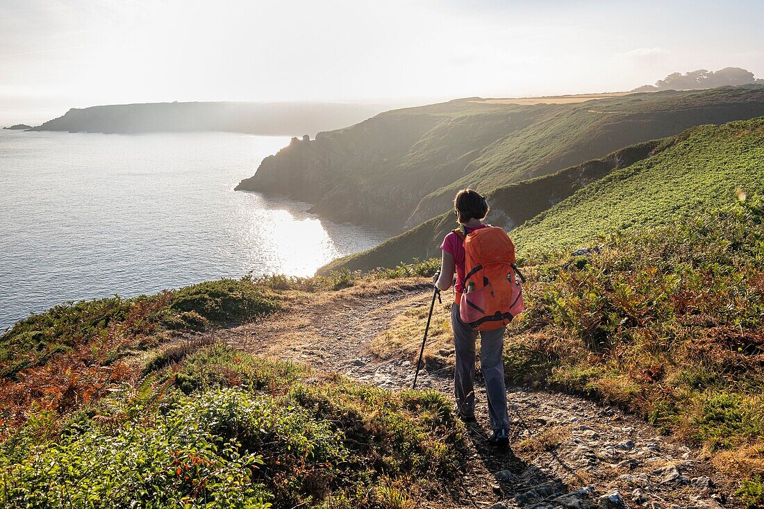 France, Finistere, Cleden-Cap-Sizun, along the GR 34 hiking trail or customs trail\n