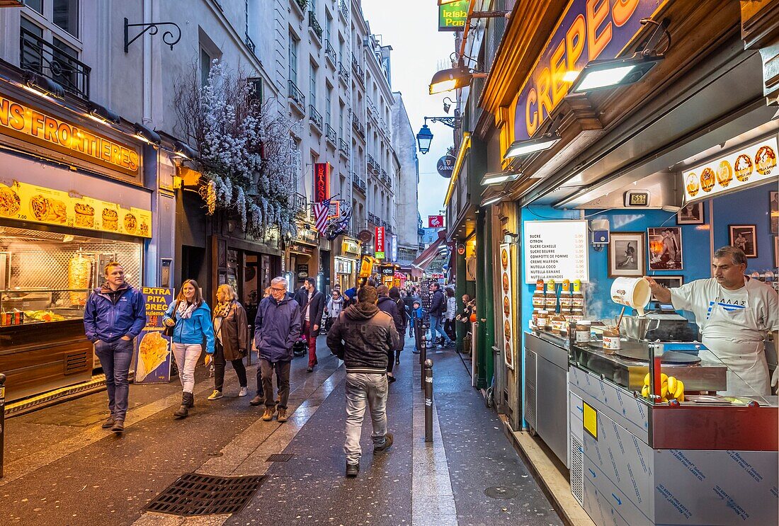 France, Paris, Quartier Latin, La Huchette touristic street\n