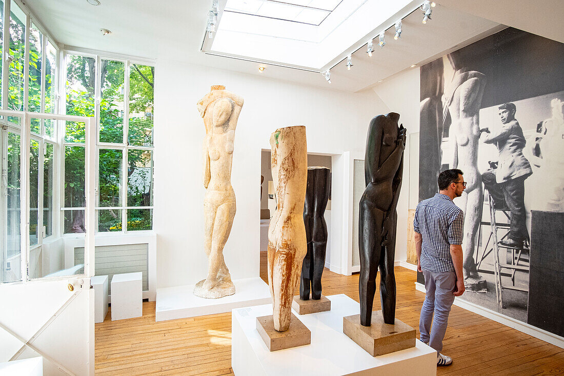 France, Paris, Zadkine museum, housed in the workshop house that Ossip Zadkine occupied from 1928 to 1967\n