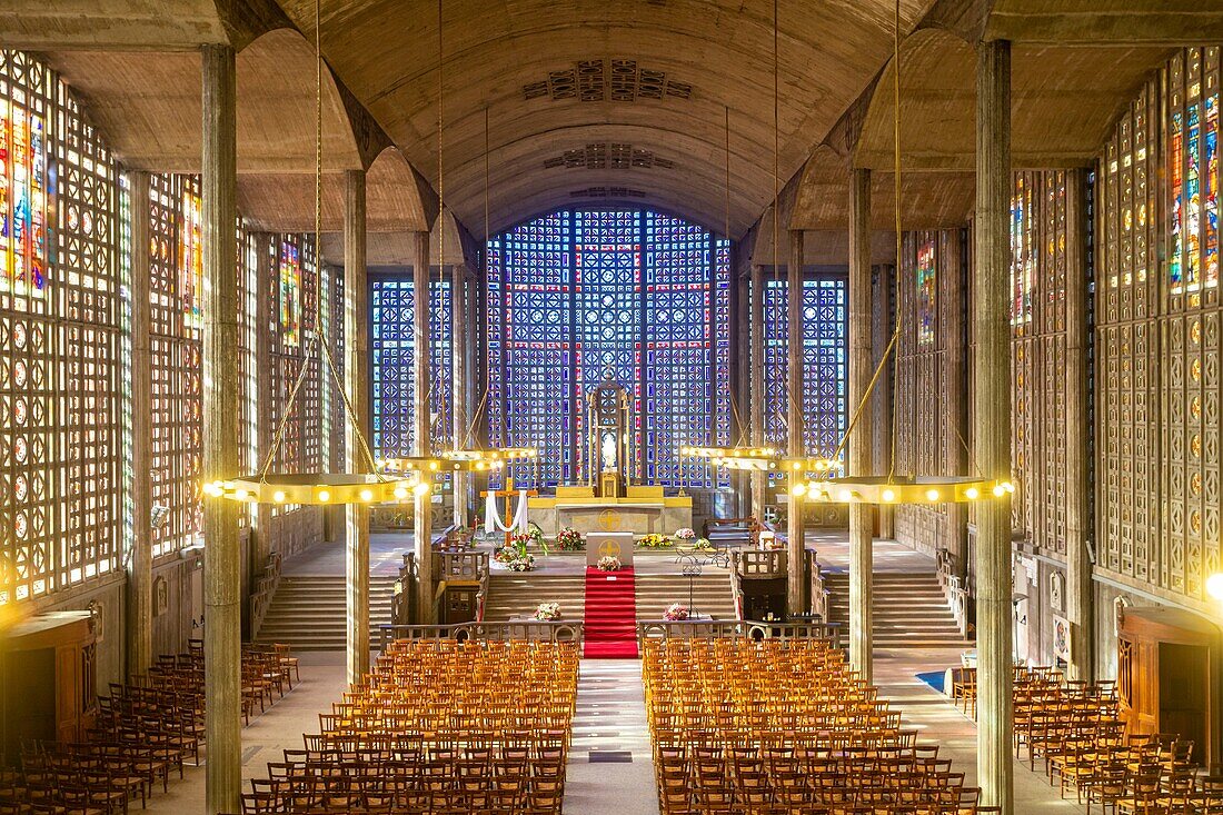 Frankreich, Seine Saint Denis, Le Raincy, Kirche Notre-Dame du Raincy, erbaut in Beton, Architekten Auguste und Gustave Perret