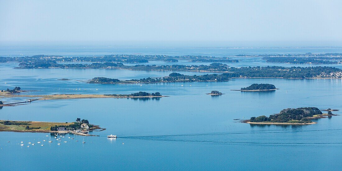 Frankreich, Morbihan, Golf von Morbihan (Luftaufnahme)