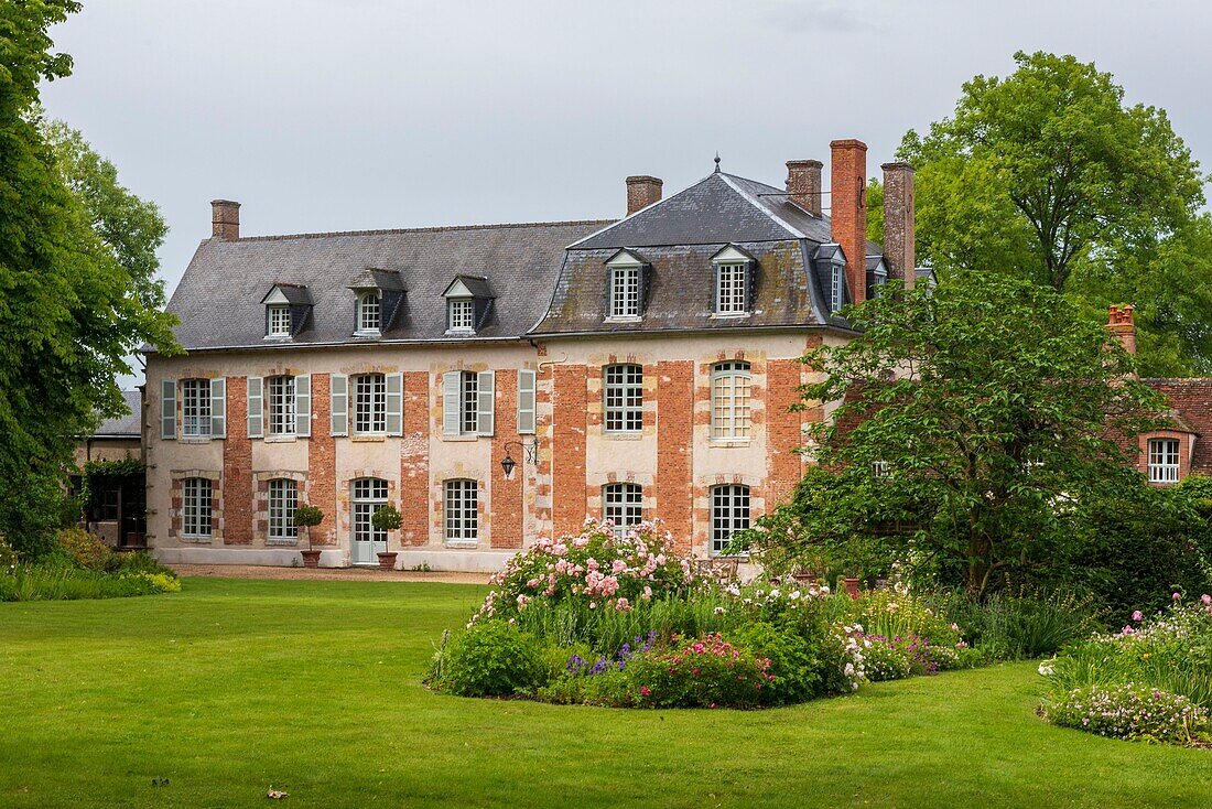France, Loiret, Montbarrois, Parc du manoir de la Javeliere (Javeliere Manor House Park), Manor House\n