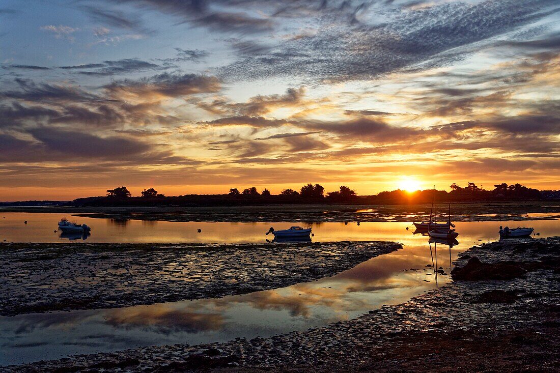 Frankreich, Morbihan, Belz, Fluss Etel, Insel Saint Cado