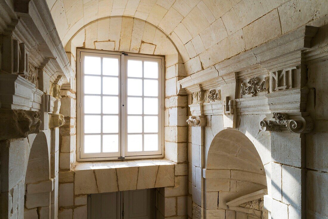 Frankreich, Gironde, Verdon-sur-Mer, Felsplateau von Cordouan, Leuchtturm von Cordouan, von der UNESCO zum Weltkulturerbe erklärt, Königssaal