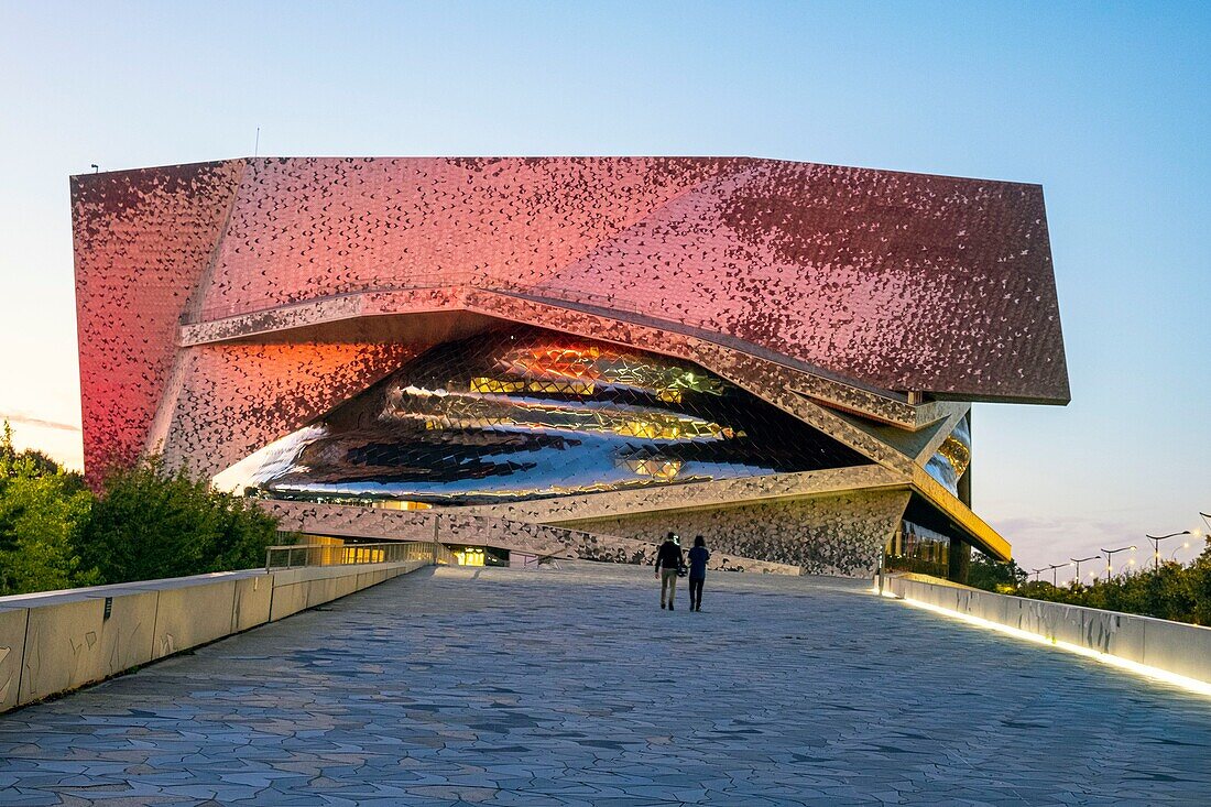 France, Paris, the La Villette park, The Philharmonie of Paris by architect Jean Nouvel\n