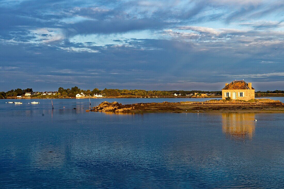 France, Morbihan, Belz, Etel river, Saint Cado, Nichtarguer island\n