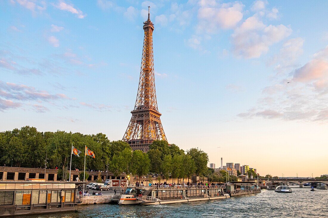 Frankreich, Paris, von der UNESCO zum Weltkulturerbe erklärtes Gebiet, der Eiffelturm
