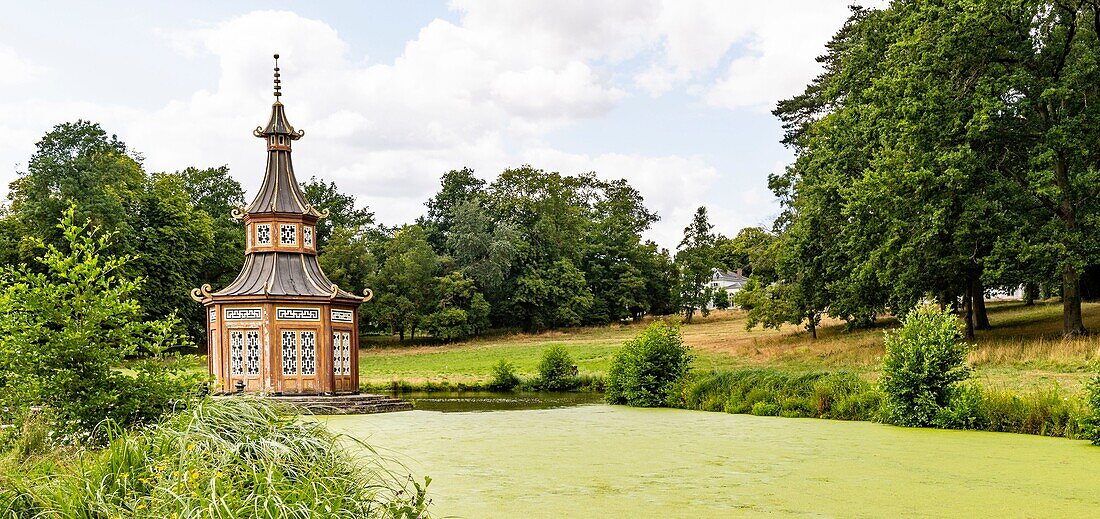 France, Yvelines (78), Montfort-l'Amaury, Groussay castle, chinese pagoda designed by Emilio Terry in 1963\n