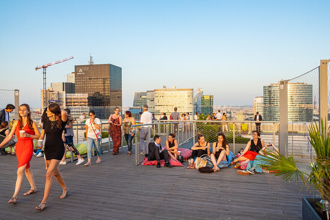 France, Paris, the Defense, the rooftoop of the Grande Arche: the Roof of Paris\n