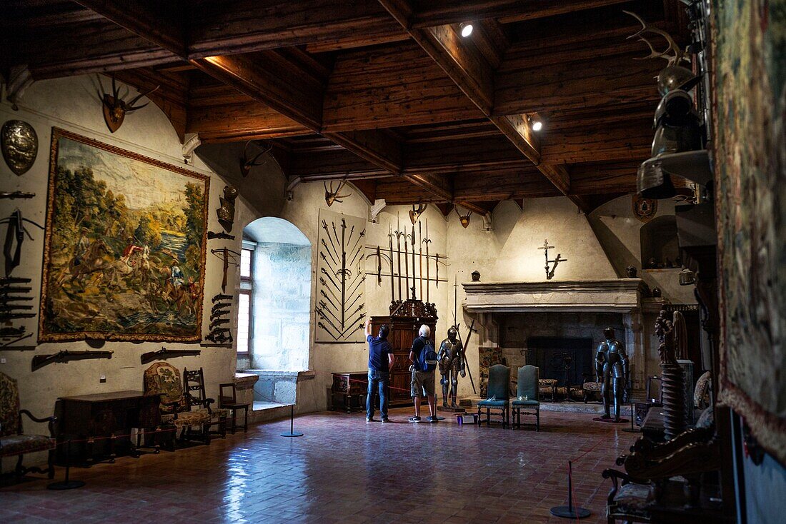 Frankreich, Haute Savoie, Lovagny, Schloss Montrottier (13.-15. Jahrhundert), Florimontane-Akademie, Ritterhaus, die Sammlungen