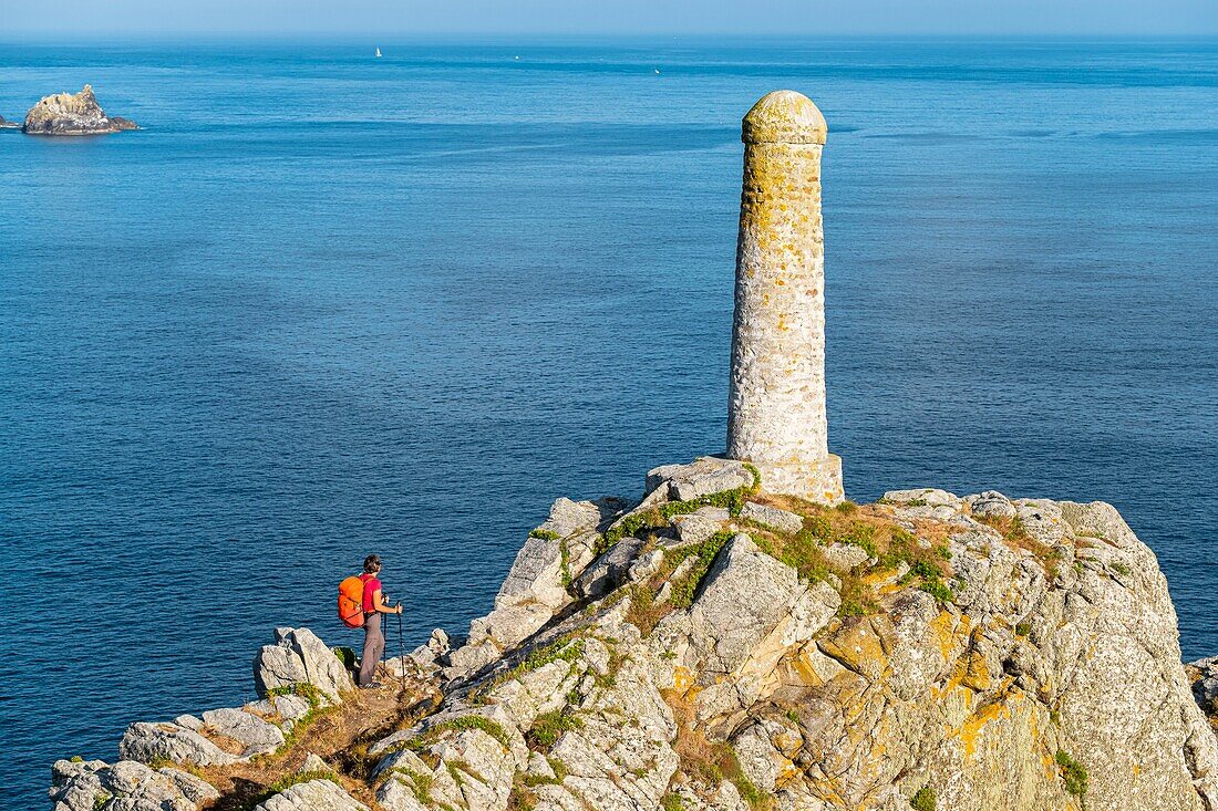 France, Finistere, Cleden-Cap-Sizun, Pors Theolen along the GR 34 hiking trail or customs trail\n