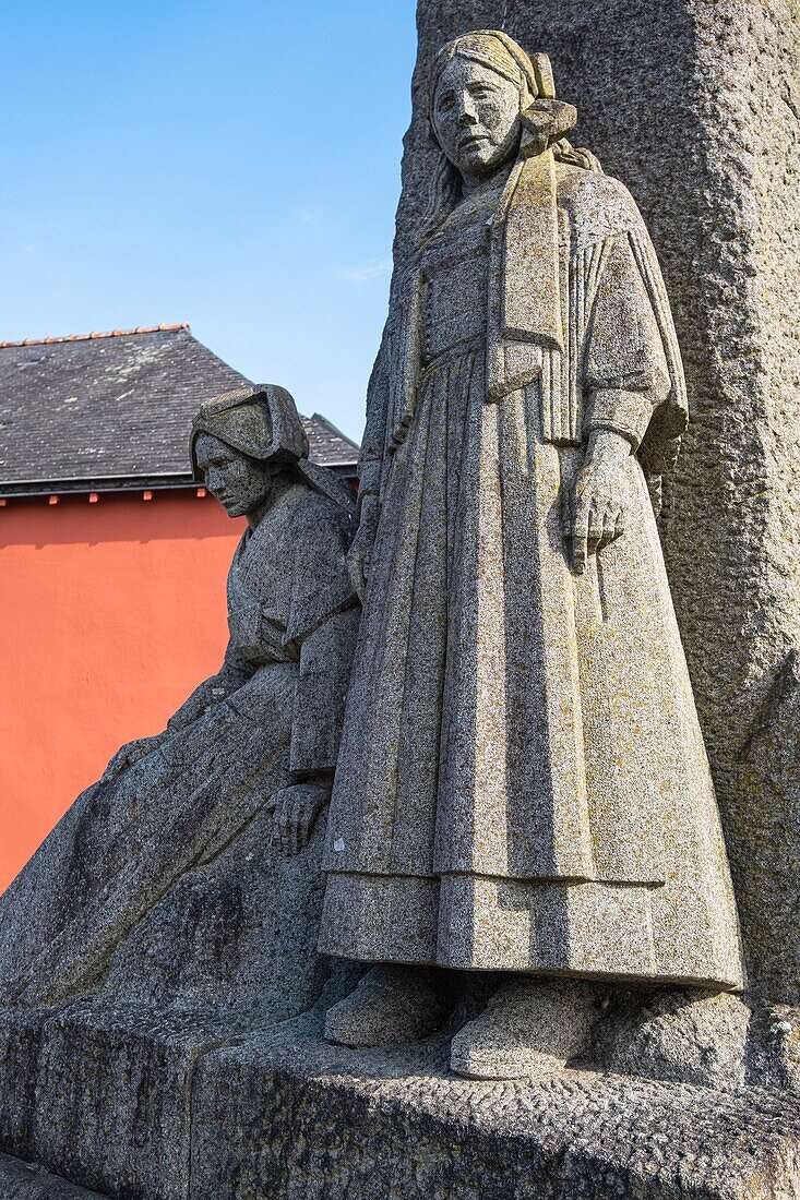 Frankreich, Finistere, Quimper, Denkmal des Bildhauers François Bazin aus dem Jahr 1935 für die Mädchen des Meeres