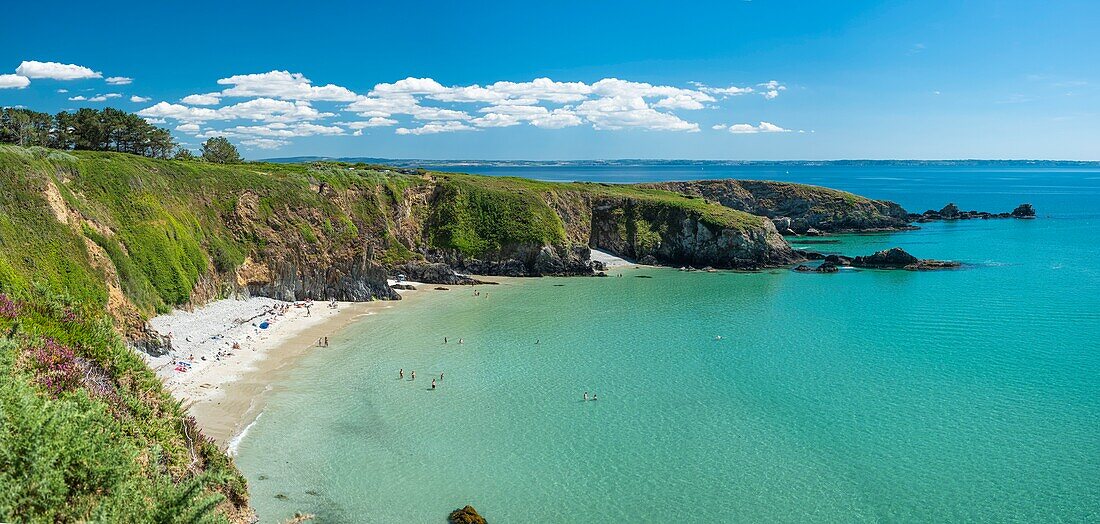 France, Finistere, Armorica Regional Natural Park, Crozon Peninsula, Telgruc-sur-Mer, Trez Bihan Bay\n