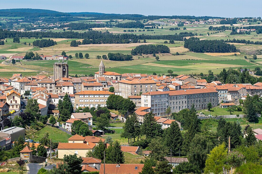 France, Haute-Loire, Saugues along the Via Podiensis, one of the French pilgrim routes to Santiago de Compostela or GR 65\n