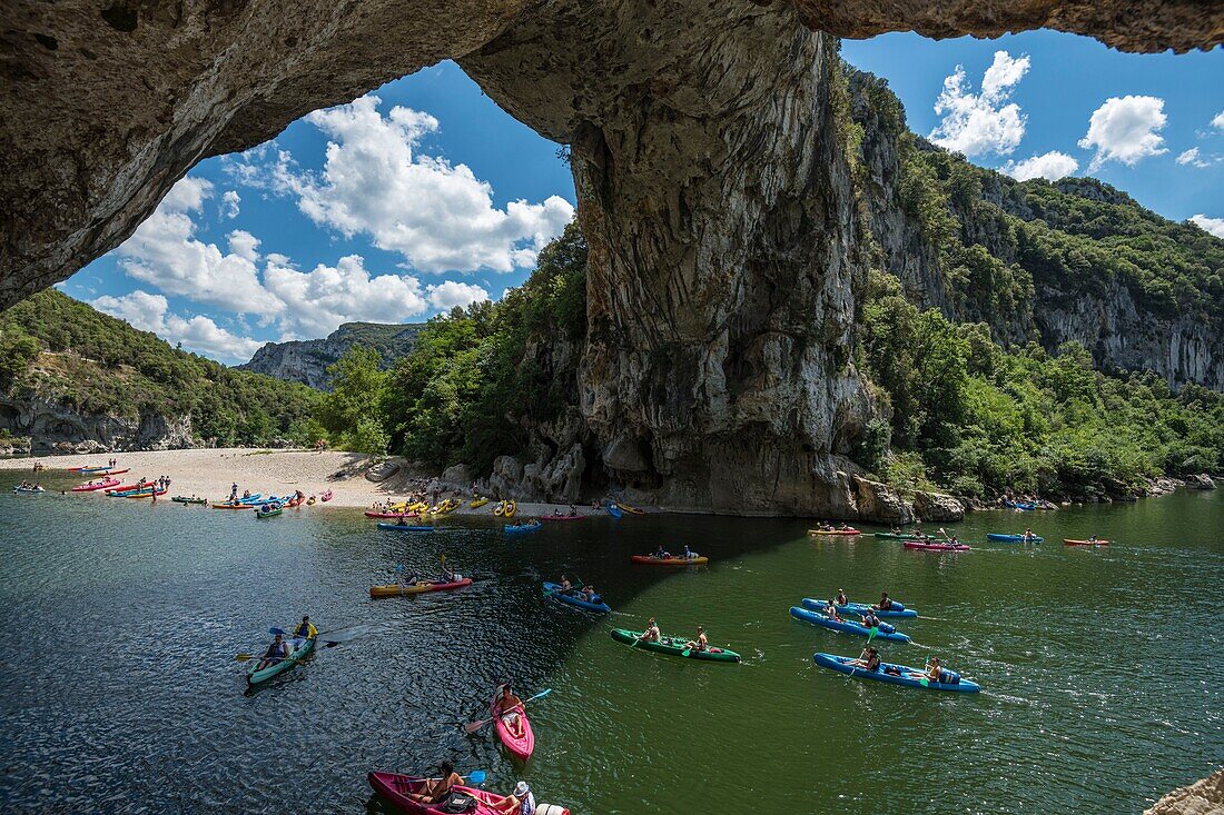 Frankreich, Ardeche, Vallon Pont d'Arc, Pont d'Arc