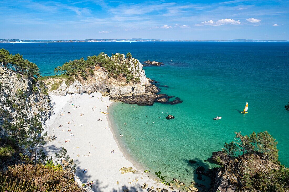 Frankreich, Finistere, Regionaler Naturpark Armorica, Halbinsel Crozon, Saint Hernot, Bach der Insel Vierge