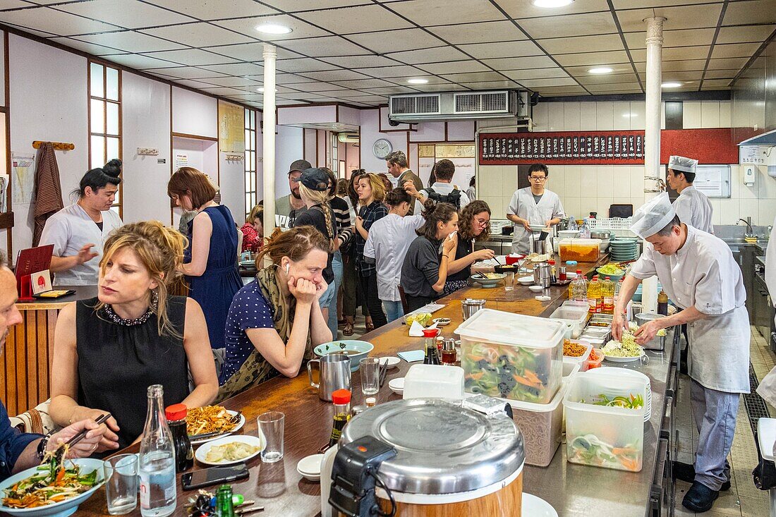 France, Paris, Japanese district, Rue Sainte Anne, the Japanese restaurant Higuma\n