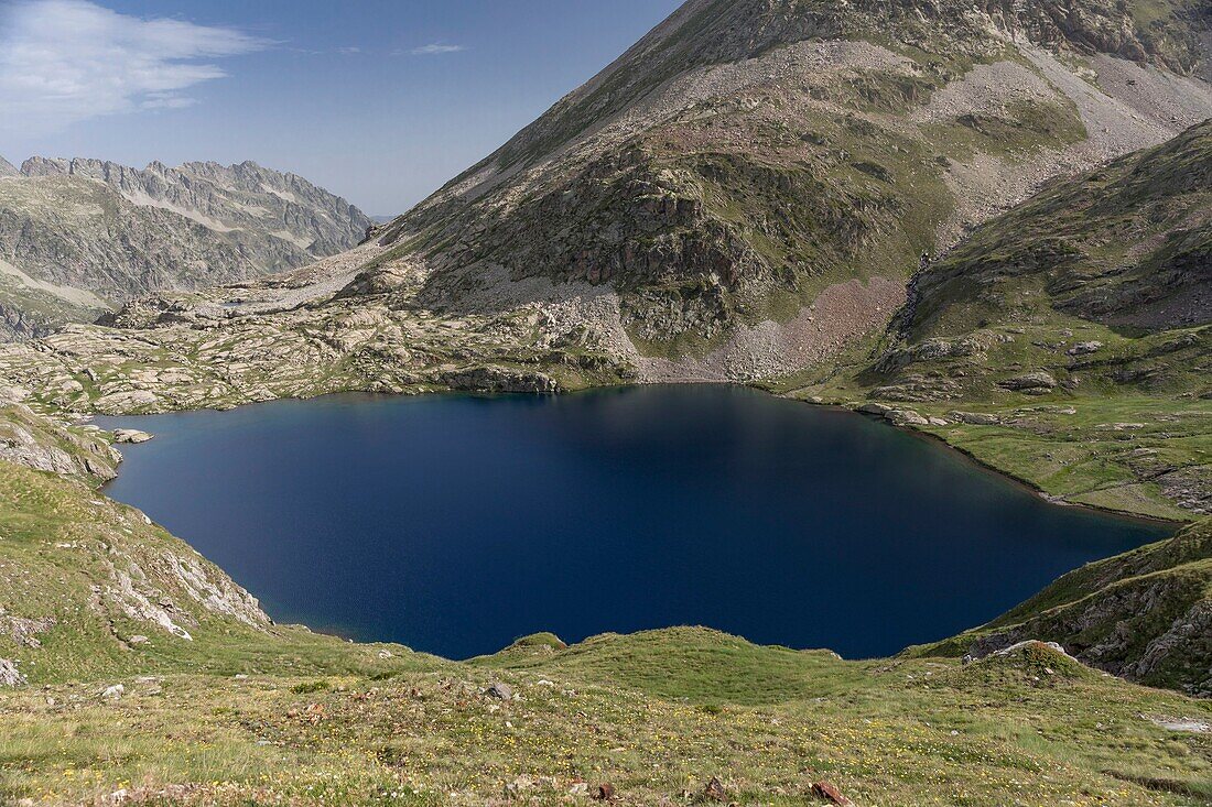 France, Hautes Pyrenees, Cauterets, Lutour valley, Estom Soubiran lake\n