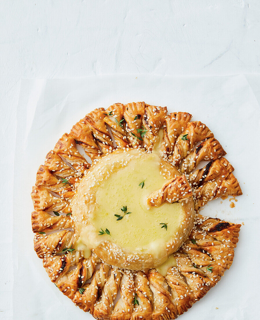 Tuscan sun-brie tart