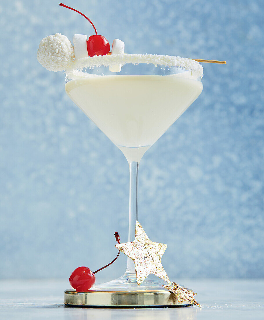 White Christmas martini